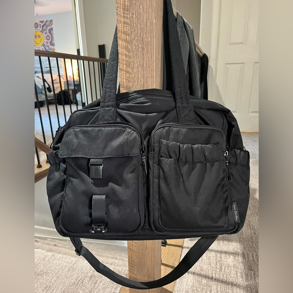 Vera Bradley Utility Oversized Travel Tote Bag Black